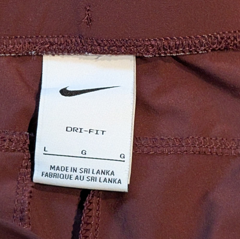 Nike Bliss Luxe 7/8 Training Jogger – Size Large, Burgundy-Brown (CU4603-273) - Picture 8 of 12